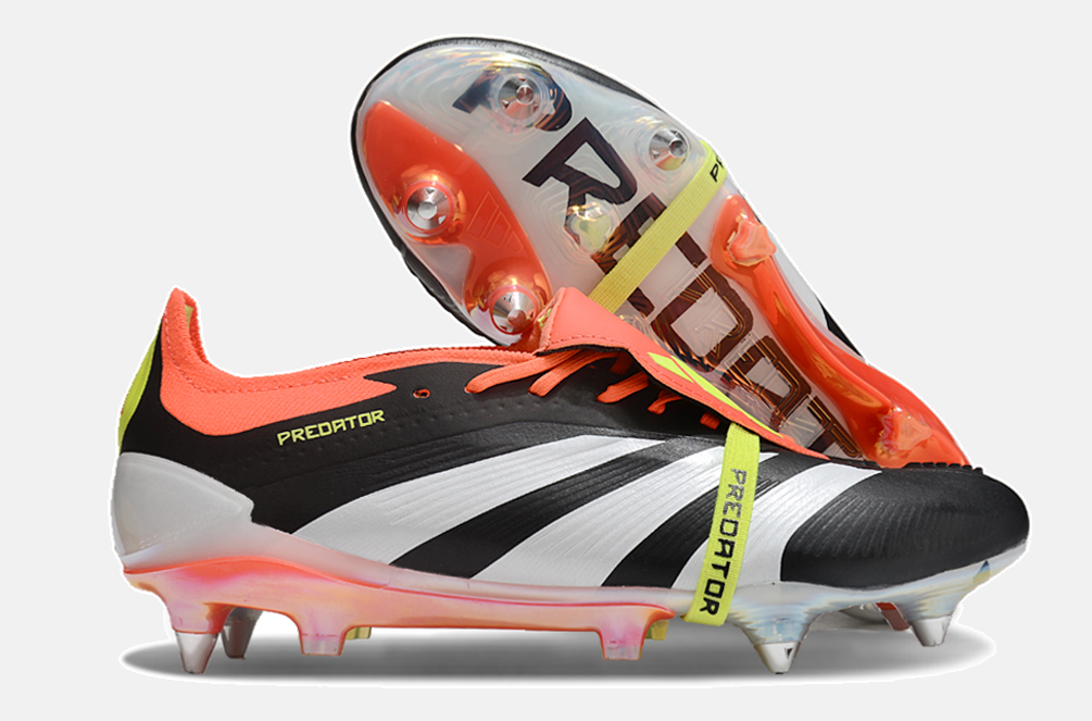 Adidas Predator Elite Fold-Over Tongue SG - Preta, Laranja e Verde - imagem 8