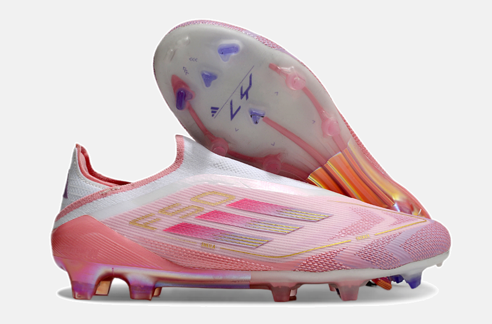 Chuteira Adidas F50 LL YAMAL FG - Rosa e Branco - foto 8
