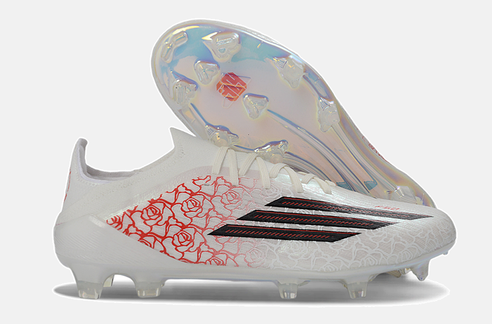 Chuteira Adidas F50 YAMAL FG - Branca e Vermelha - imagem 7