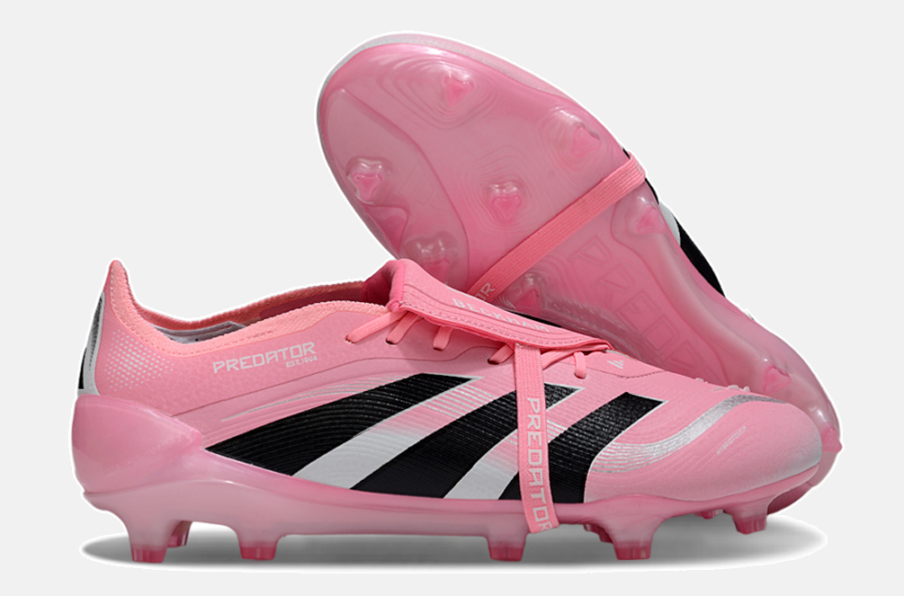 Chuteira Adidas Predator Elite Fold-Over Tongue David Beckham FG - Rosa, Branca e Preta - imagem 8