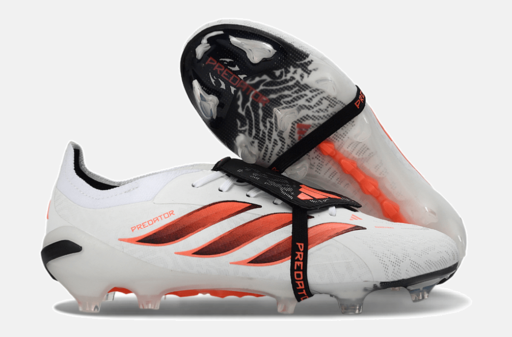 Chuteira Adidas Predator Elite FT 26 FG - Branca, Preta e Vermelha - Tevo Sports SPORT*