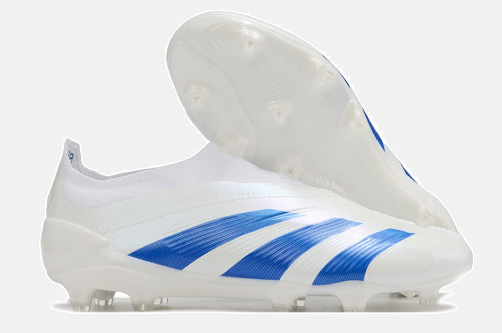 Chuteira Adidas Predator Elite Laceless FG - Branca e Azul - imagem 7