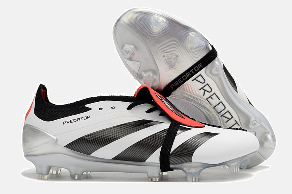 Chuteira Adidas Predator Elite Tongue FG - Branca e Preta - imagem 8