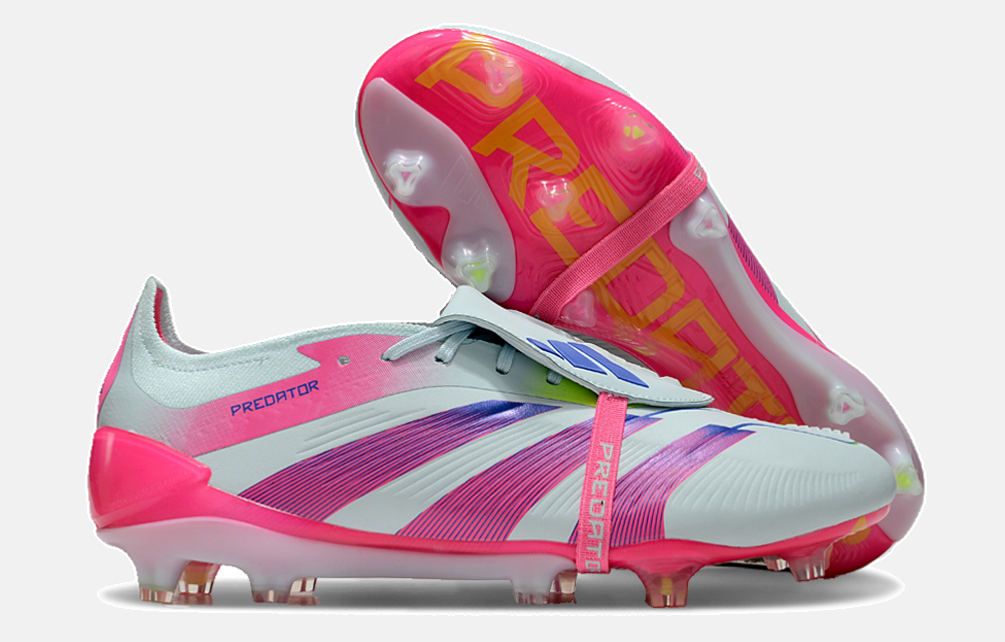 Chuteira Adidas Predator Elite Tongue FG - Branca e Rosa - imagem 8