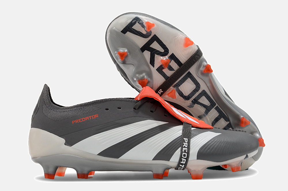 Chuteira Adidas Predator Elite Tongue FG - Cinza e Branca - imagem 8