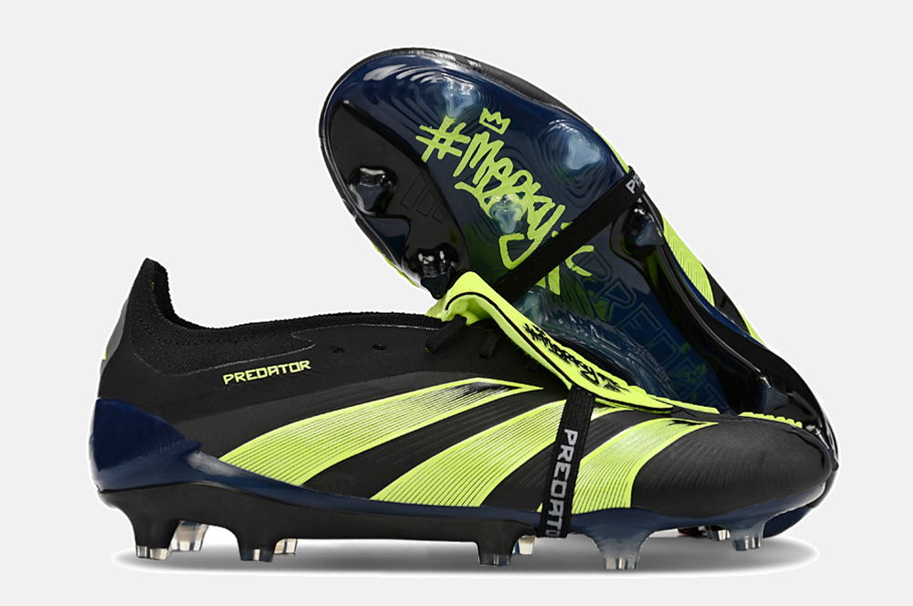 Chuteira Adidas Predator Elite Tongue FG - Preta e Verde - imagem 7