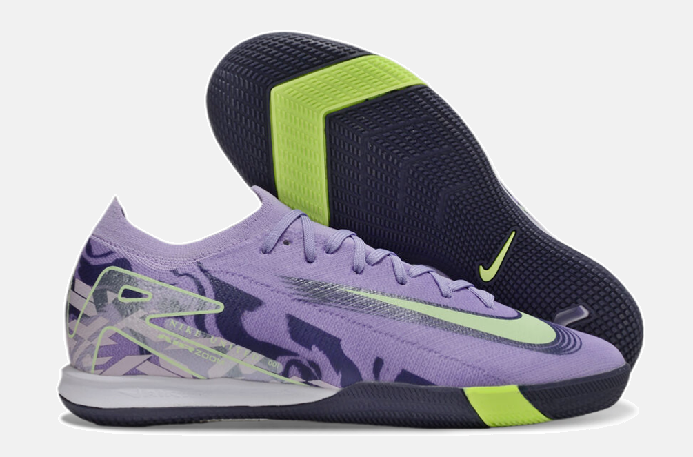 Chuteira Futsal Nike Mercurial Air Zoom Vapor 16 IC - Roxa e Verde - imagem 8