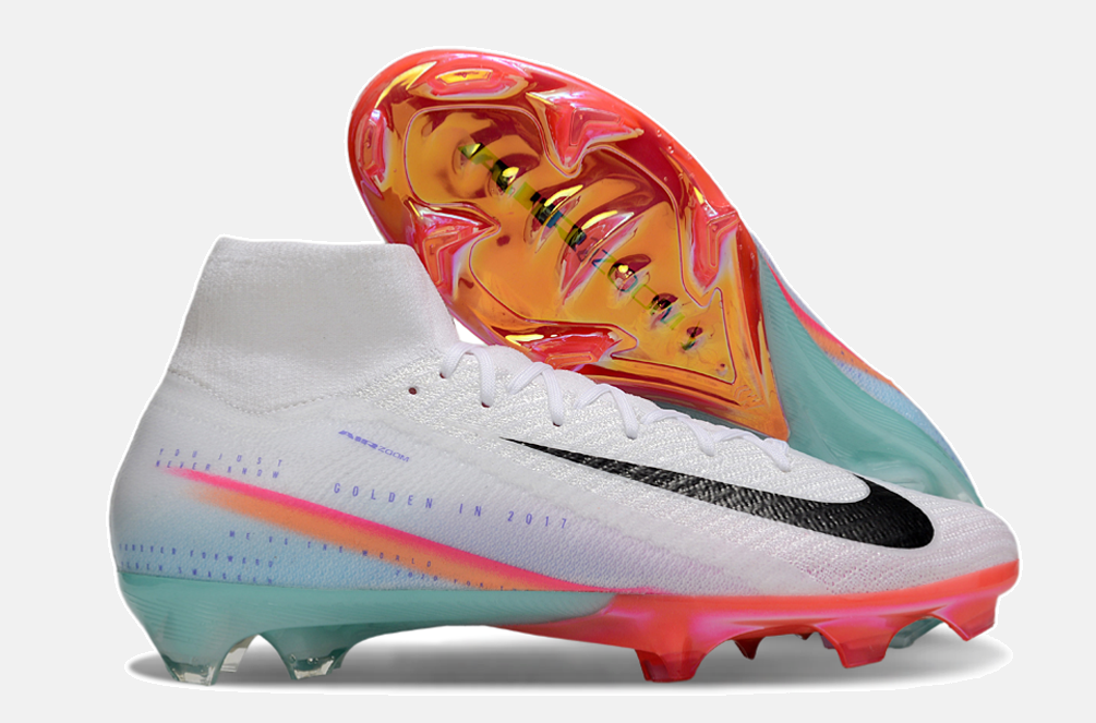 Chuteira Nike Air Zoom Mercurial Superfly 10 Sam Kerr Elite FG - Branca, Rosa e Azul - imagem 8