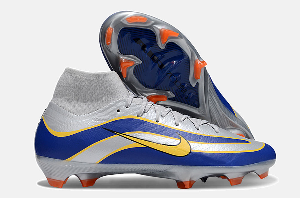 Chuteira Nike Air Zoom Mercurial Superfly 10 Edição Especial Elite FG - Prata e Azul - imagem 8