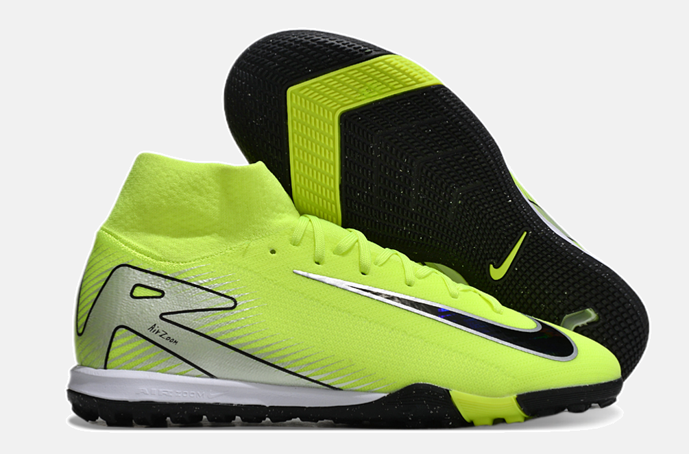 Chuteira Nike Air Zoom Mercurial Superfly 10 Elite IC - Verde, Prata e Preta - imagem 8