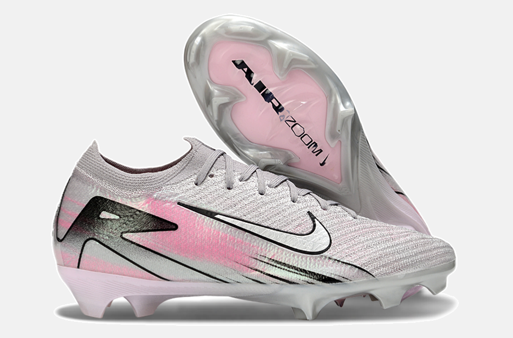 Chuteira Nike Air Zoom Mercurial Vapor 16 Elite FG - Prata e Rosa - imagem 8