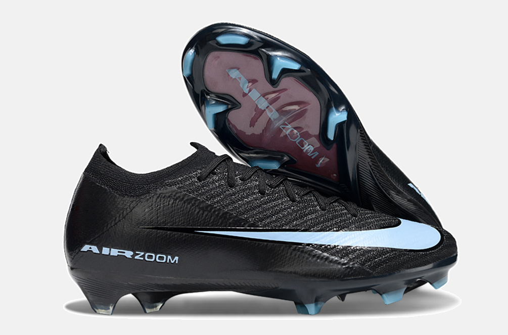 Chuteira Nike Air Zoom Mercurial Vapor 16 Elite FG - Preta e Azul - Shadow Pack - imagem 8