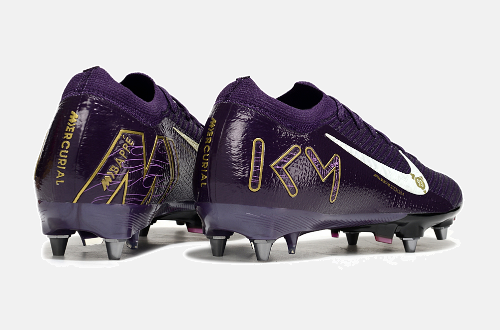 Chuteira Nike Air Zoom Mercurial Vapor 16 Elite Kylian Mbappé SG - Roxa - foto 8