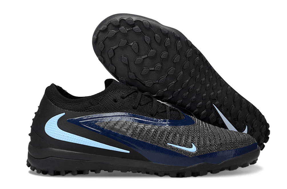 Chuteira Nike Phantom 6 Elite TF - Preta e Azul - Shadow Pack - Tevo Sports SPORT*