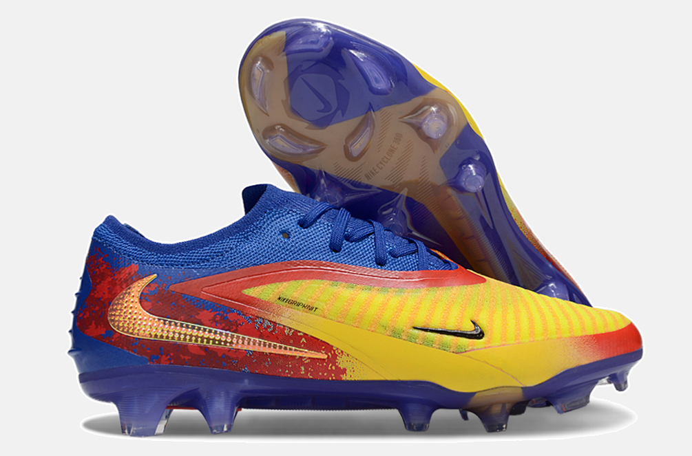 Chuteira Nike Phantom 6 Edição Especial Haaland Elite FG - Azul, Amarela e Vermelha - imagem 8