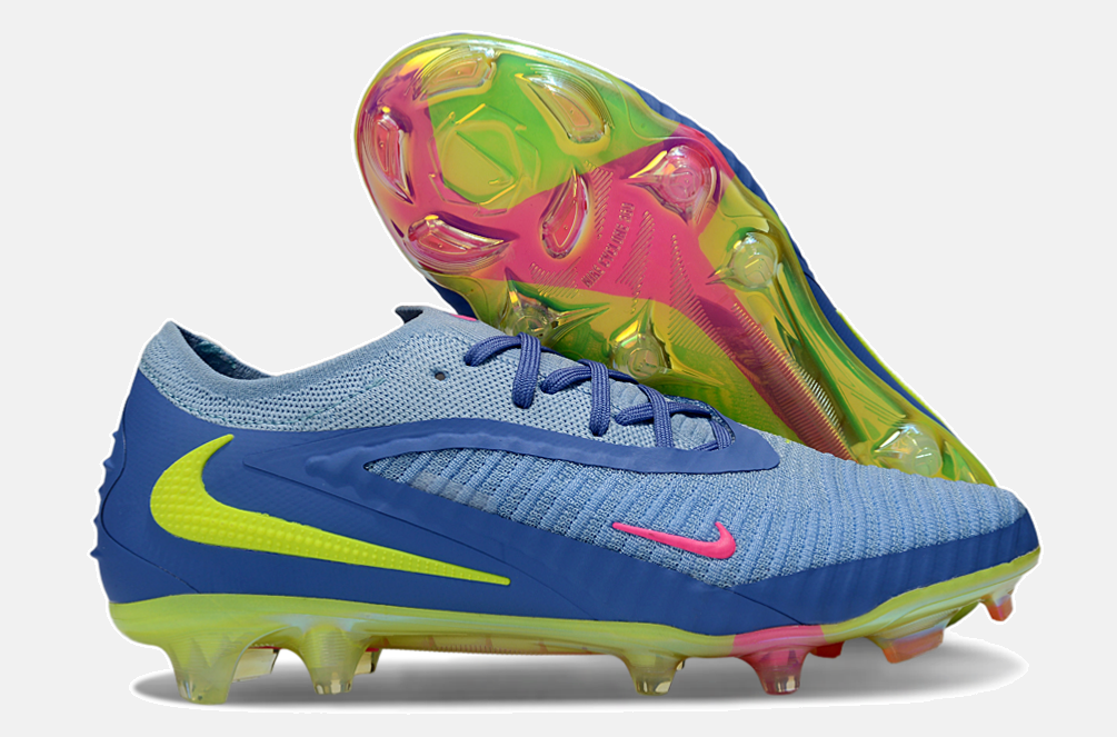 Chuteira Nike Phantom 6 Elite FG - Azul, Rosa e Verde - imagem 8