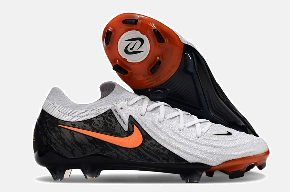 Chuteira Nike Phantom GX II FG - Branca, Preta e Laranja - imagem 8