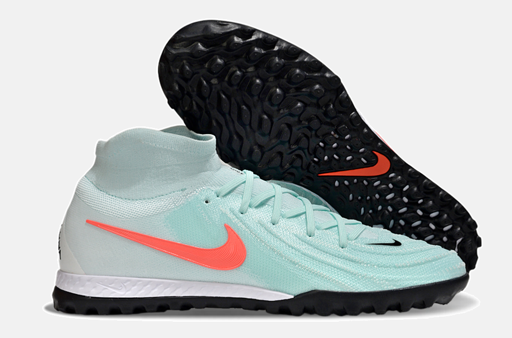 Chuteira Nike Phantom Luna TF - Azul, Branca e Laranja - imagem 8