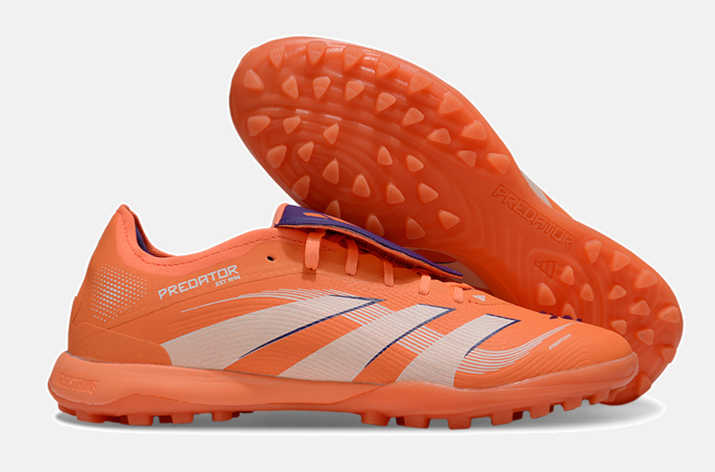 Chuteira Society Adidas Predator Elite Fold-Over Tongue TF - Laranja e Azul - imagem 8