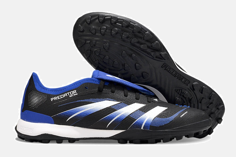 Chuteira Society Adidas Predator Elite Fold-Over Tongue TF - Preta, Azul e Branca - imagem 8