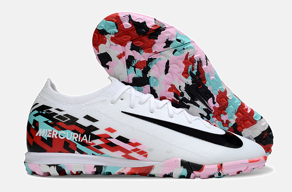 Chuteira Society Nike Air Zoom Mercurial Vapor 16 Elite TF - Branca, Vermelha e Preta - imagem 8