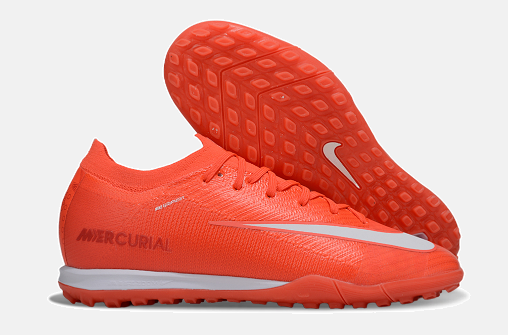 Chuteira Society Nike Air Zoom Mercurial Vapor 16 Elite TF - Laranja e Branca - imagem 8