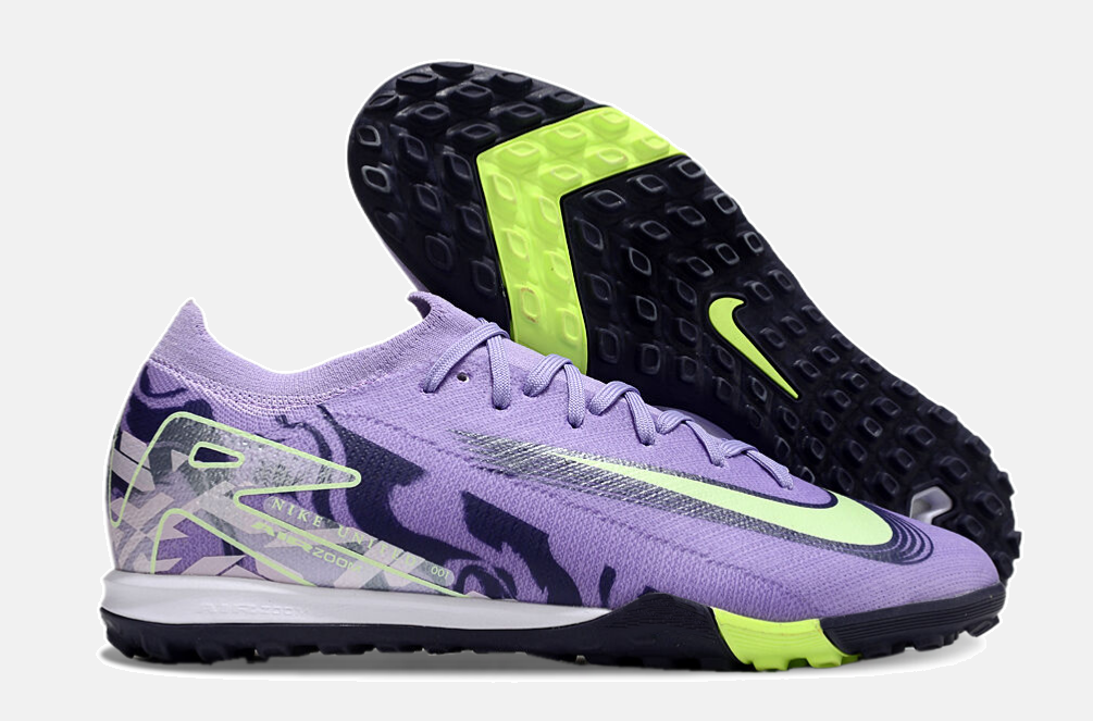 Chuteira Society Nike Air Zoom Mercurial Vapor 16 Elite TF - Roxa e Verde - imagem 8