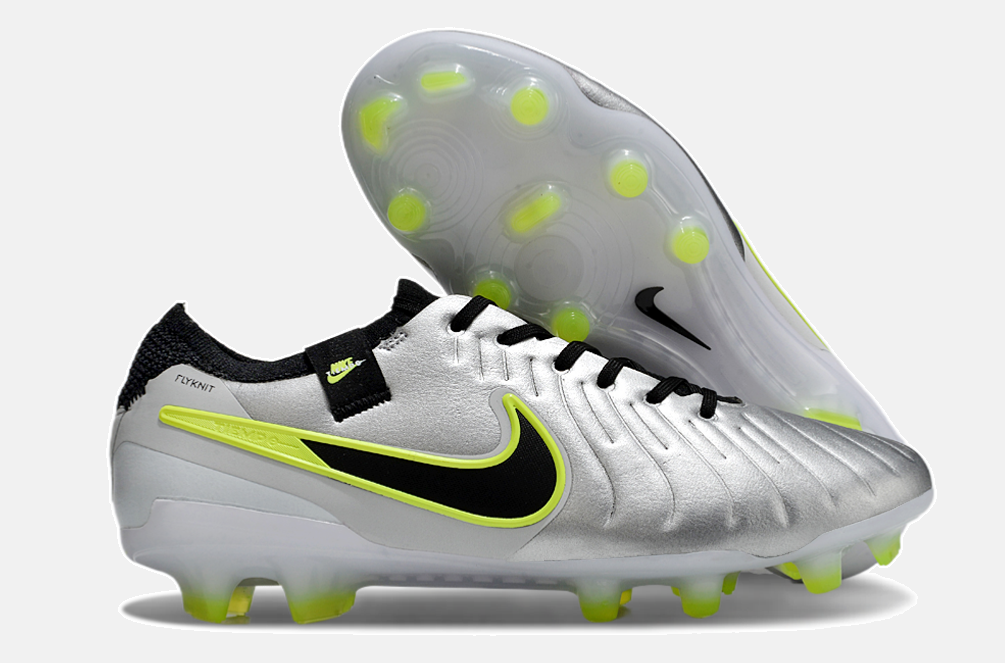 Nike Tiempo Legend 10 Elite FG - Prata e verde - imagem 8