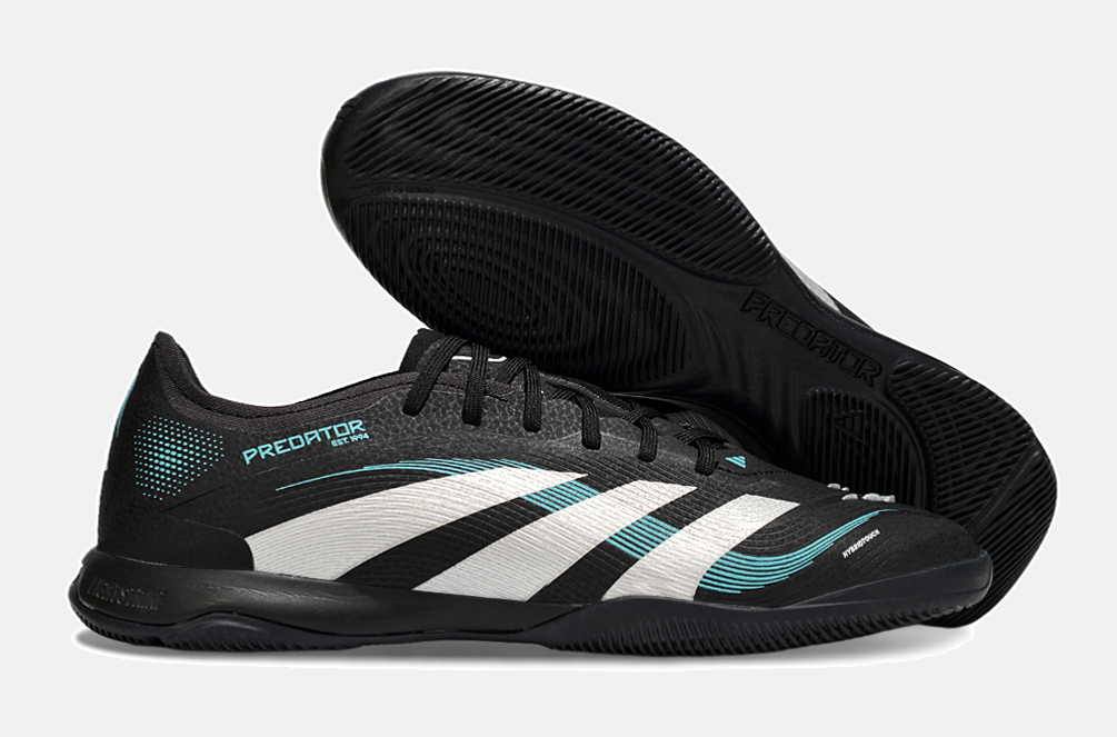 Tênis Futsal Adidas Predator Elite Fold-Over Tongue IC - Preta, Branca e Azul - imagem 8