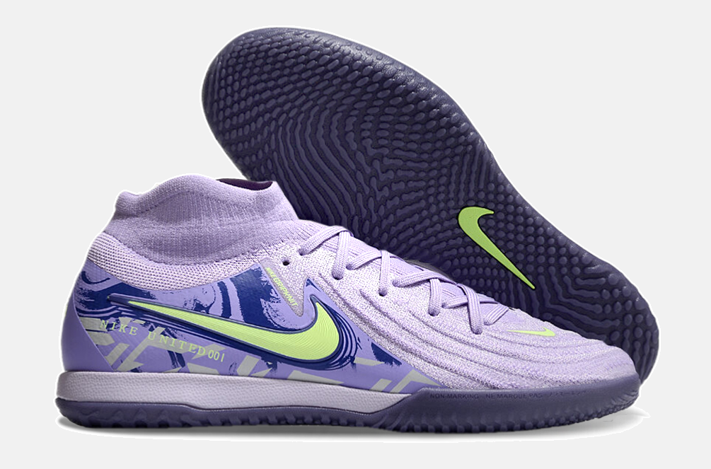 Tênis Futsal Nike Phantom Luna IC - Roxa e Verde - imagem 8