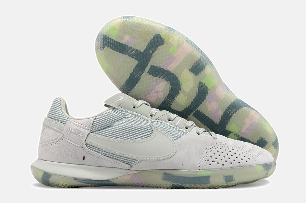 Tênis Futsal Nike Street Gato IC - Cinza e Verde - imagem 8