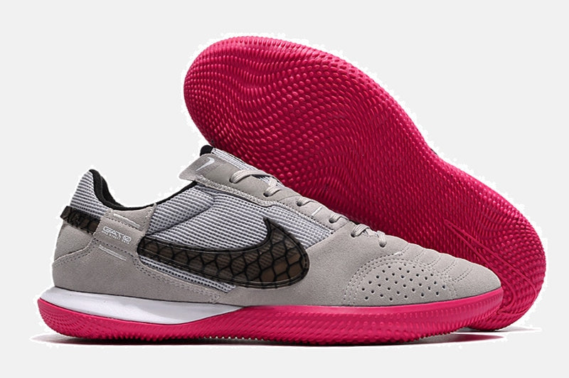 Tênis Futsal Nike Street Gato IC - Cinza, Rosa e Preta - imagem 8