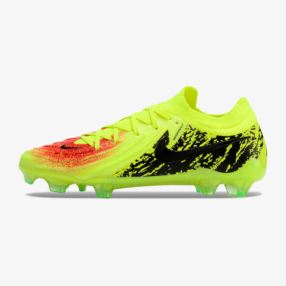 Chuteira Nike Phantom GX II Edição Especial Haaland FG - Verde, Preta e Vermelha - vista frontal