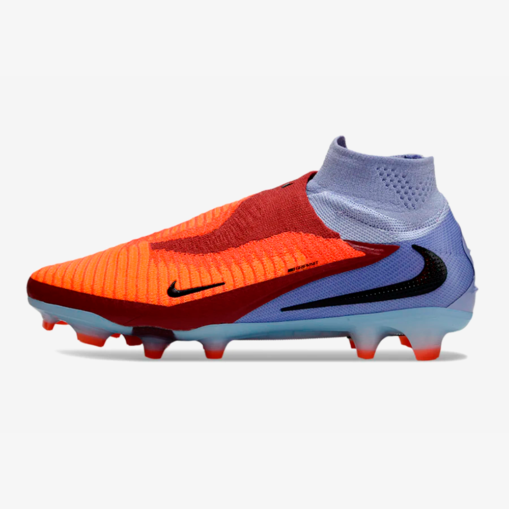 Chuteira Nike Phantom 6 Elite FG - Roxa e Laranja - Pack Scary Good - vista frontal