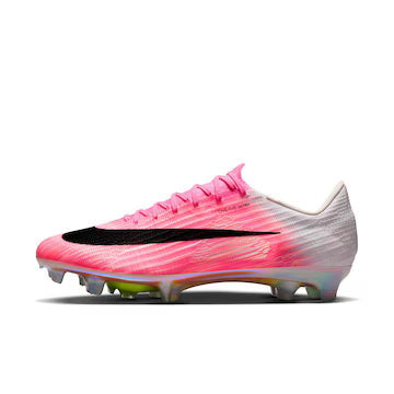 Chuteira Nike Air Zoom Mercurial Superfly 11 Elite FG Copa do Mundo - Breakout Pack -Rosa e Branco - vista frontal