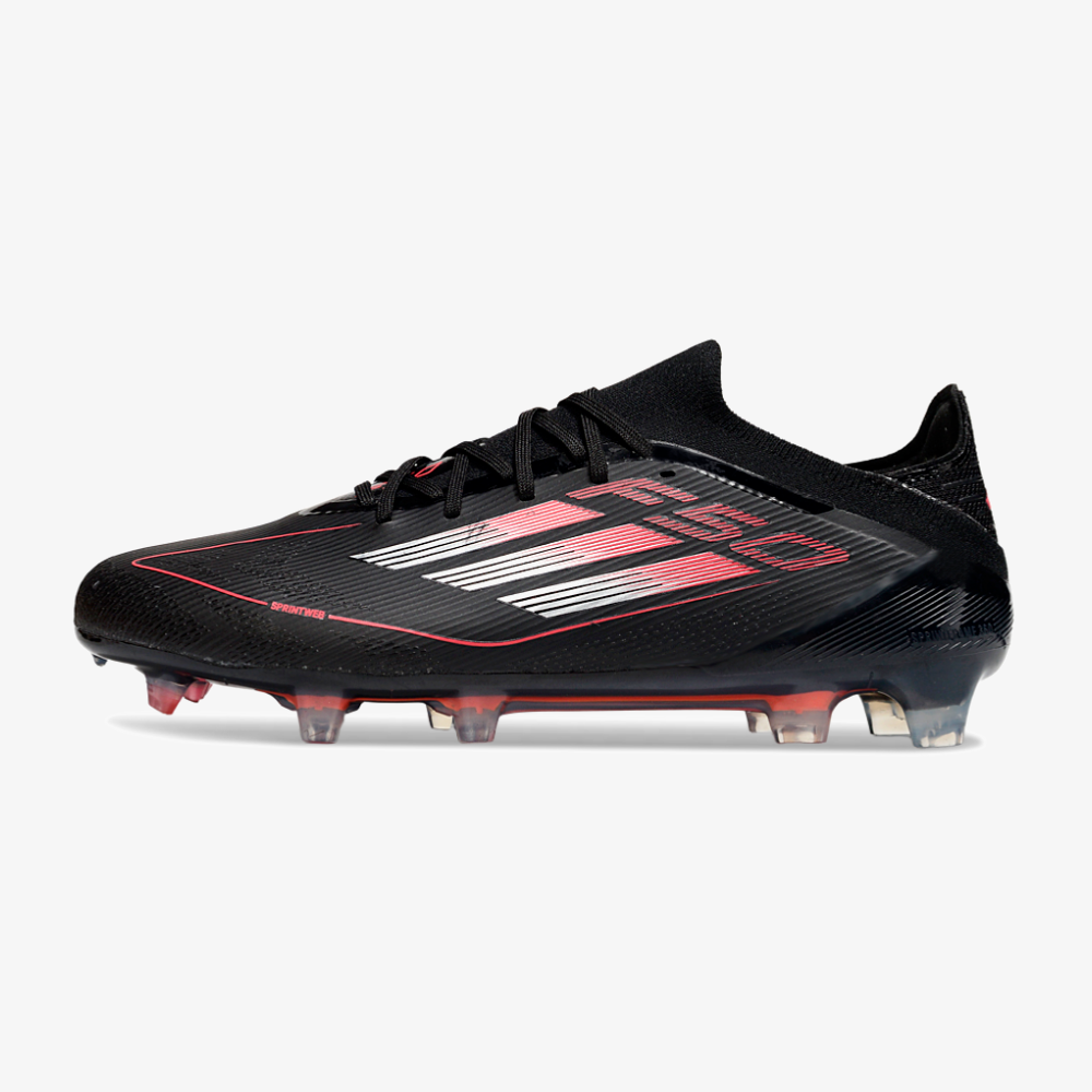 Chuteira Adidas F50 Elite FG - Preta e Vermelha - vista frontal
