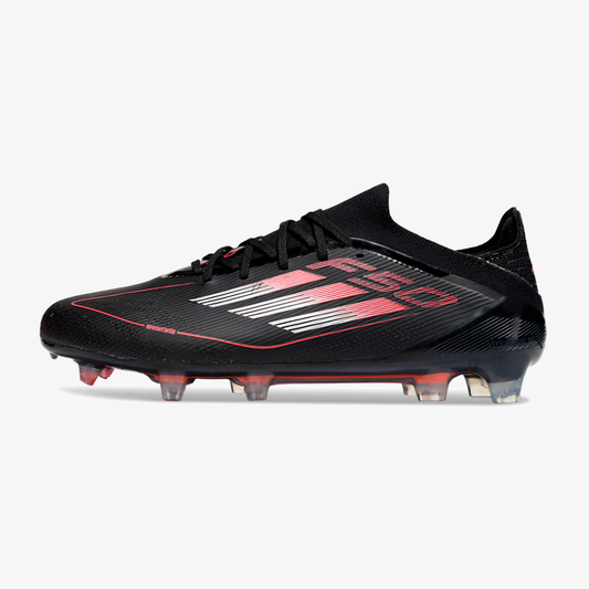 Chuteira Adidas F50 Elite FG - Preta e Vermelha - vista frontal