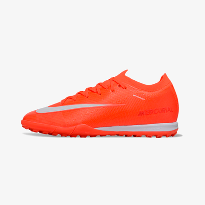 Chuteira Society Nike Air Zoom Mercurial Vapor 16 Elite TF - Laranja e Branca - vista frontal