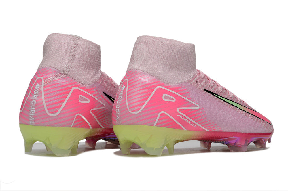 Chuteira Nike Air Zoom Mercurial Superfly 10 Elite FG - Rosa e Verde - imagem 7