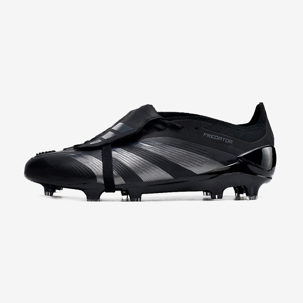 Chuteira Adidas Predator Elite Tongue FG - Preta - vista frontal