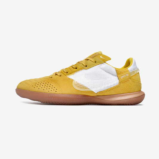 Tênis Futsal Nike Street Gato IC - Amarela e Branca - vista frontal