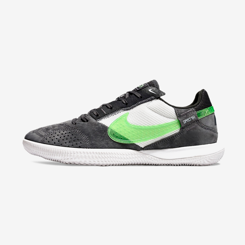 Tênis Futsal Nike Street Gato IC - Preta, Branca e Verde - vista frontal