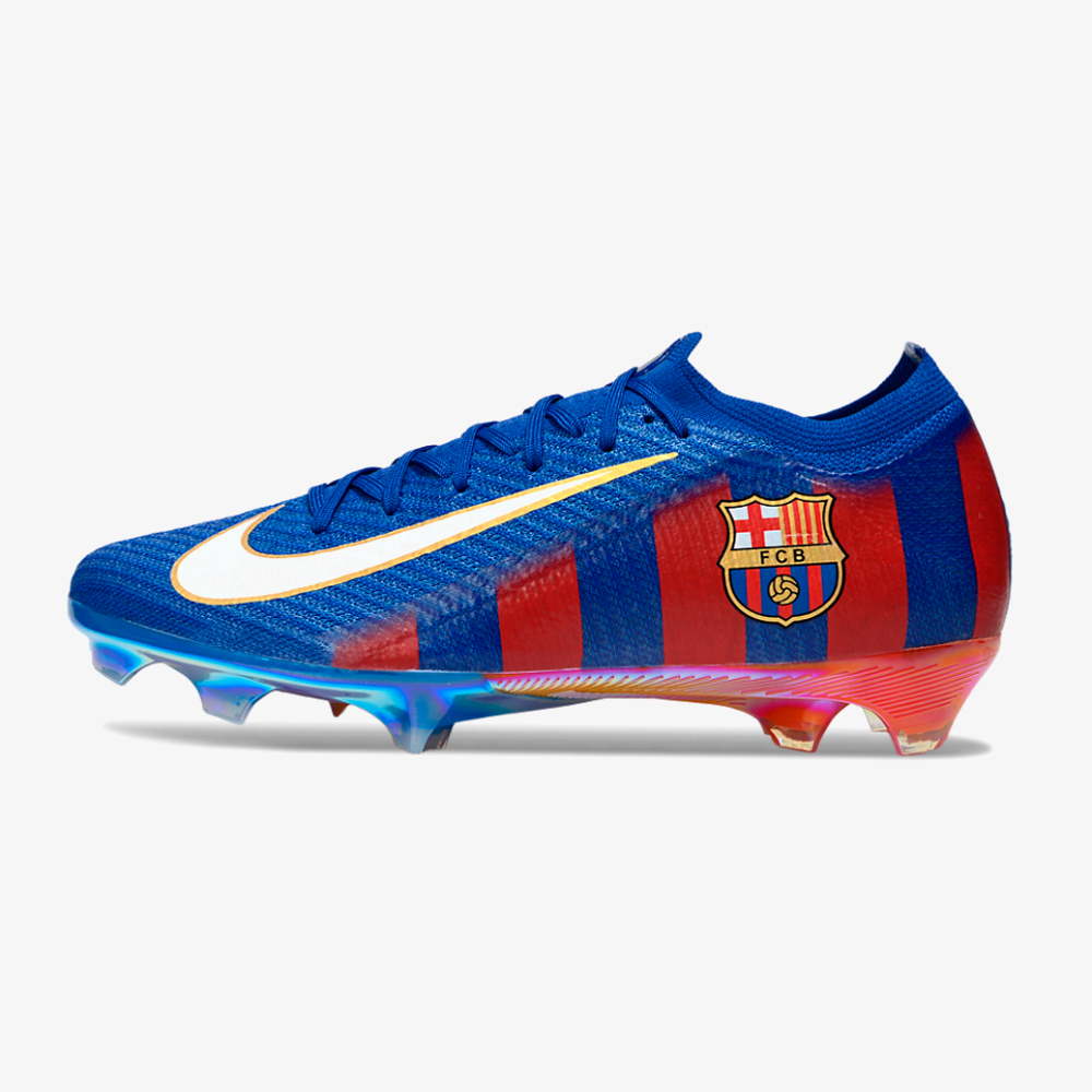 Chuteira Nike Air Zoom Mercurial Vapor 16 Elite FG - Azul e Grená - vista frontal