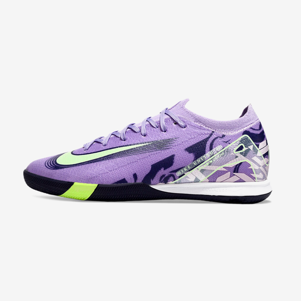 Chuteira Futsal Nike Mercurial Air Zoom Vapor 16 IC - Roxa e Verde - vista frontal