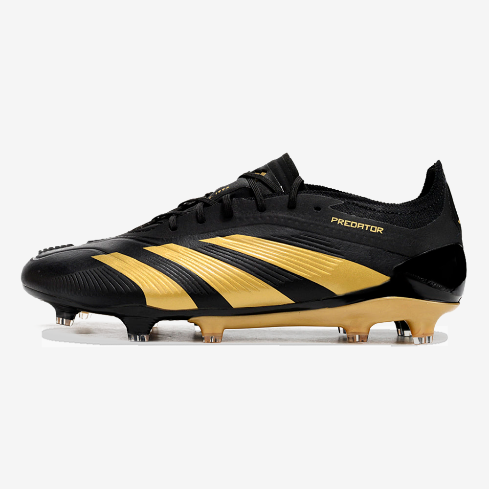 Chuteira Adidas Predator Elite FG - Dourada e Preta - vista frontal