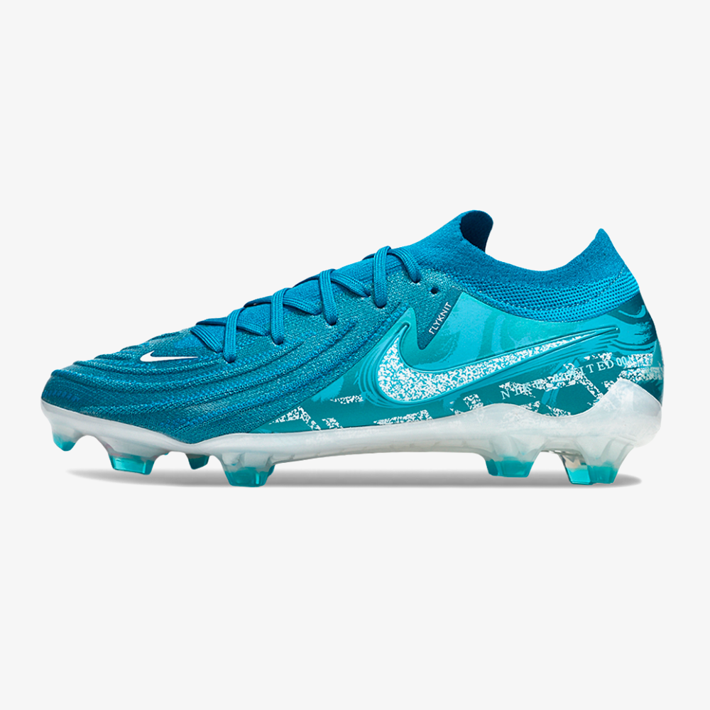 Chuteira Nike Phantom GX II Edição Especial FG - Azul e Turquesa - vista frontal