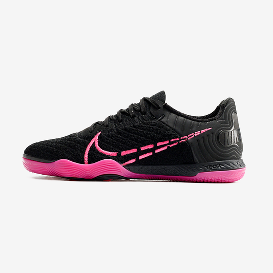 Tênis Futsal Nike React Gato IC - Preta e Rosa - vista frontal