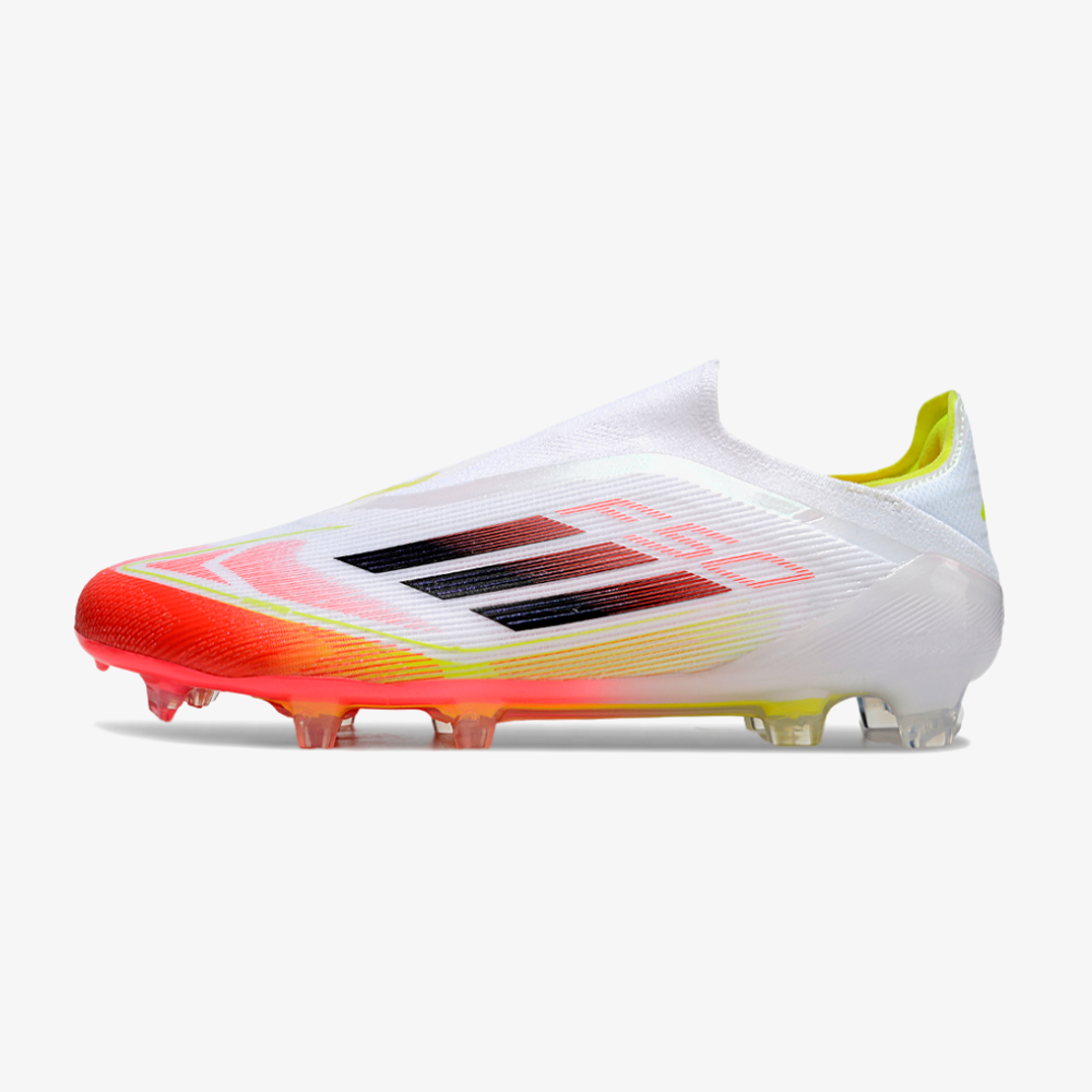 Chuteira Adidas F50 LL FG - Branca e Laranjada - vista frontal
