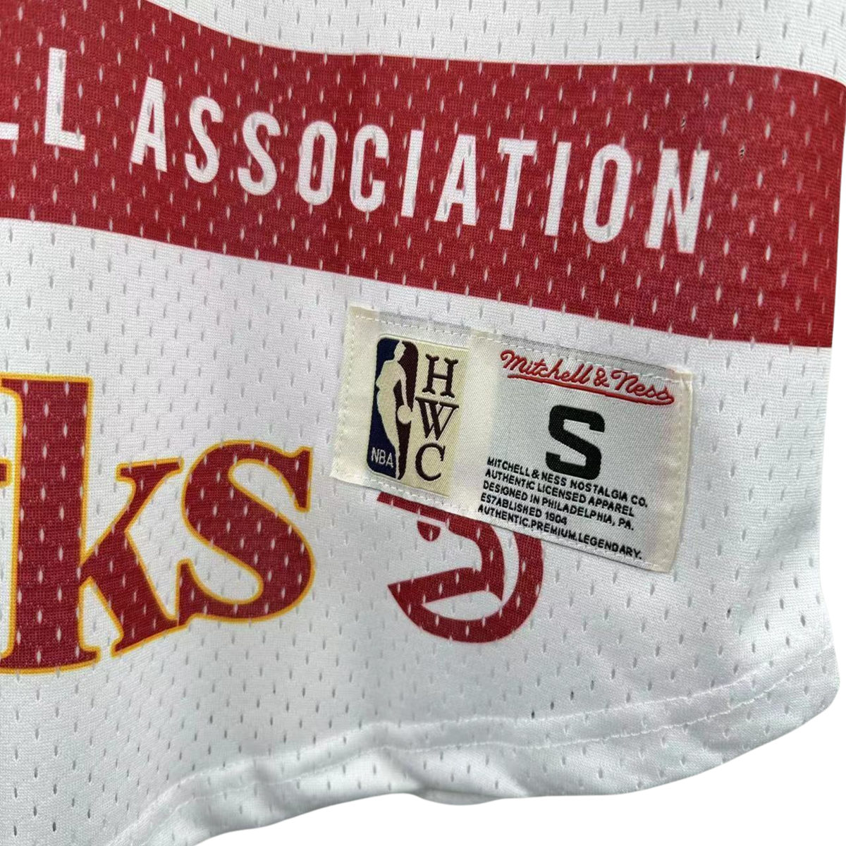 Camisa NBA Atlanta Hawks Mitchell & Ness Hardwood Classics Vintage - imagem 9