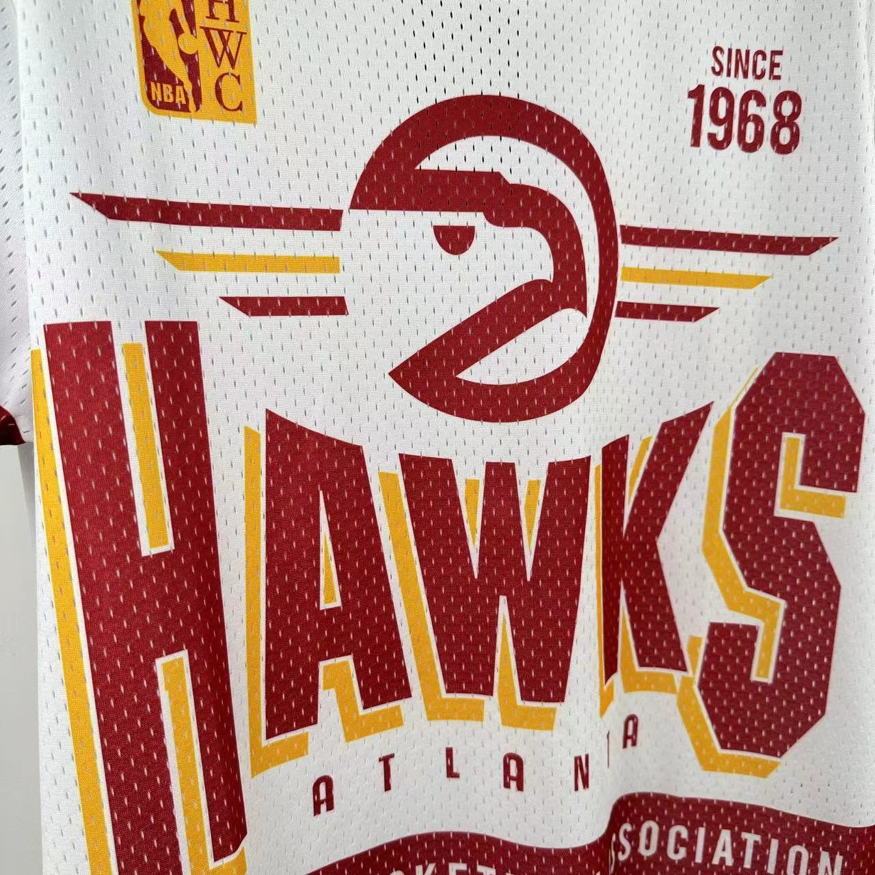 Camisa NBA Atlanta Hawks Mitchell & Ness Hardwood Classics Vintage - imagem 11